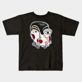 One couple, many faces Kids T-Shirt